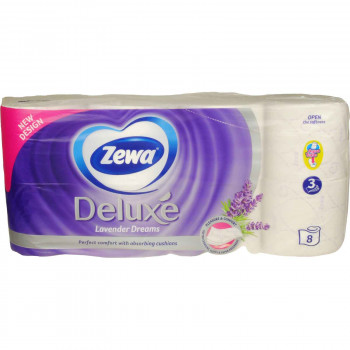 ZEWA DELUXE ΧΑΡΤΙ ΥΓΕΙΑΣ ΑΡΩΜΑ ΛΕΒΑΝΤΑ 8 TEM.