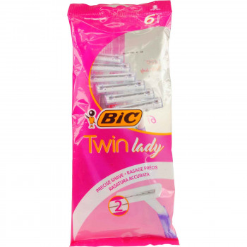 BIC TWIN LADY ΔΙΠΛΗ ΛΕΠΙΔΑ 6 ΤΕΜ.