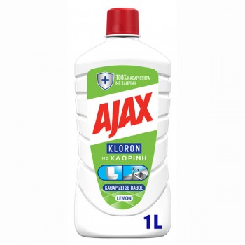 AJAX KLORON ΜΕ ΧΛΩΡΙΝΗ LEMON 1 ΛΙΤ.
