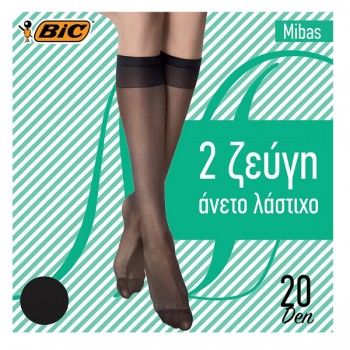 BIC MIBAS 20DEN 2 ΖΕΥΓΗ ΜΑΥΡΟ